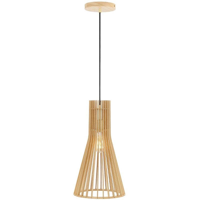 Sonjay 10" Extendable LED Pendant in Natural Brown