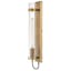 Ryden Heritage Brass Cylinder Sconce with Clear Glass Shade