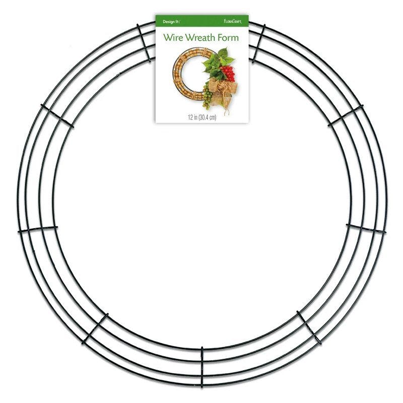 12" Green Steel Floral Wreath Crafting Circle