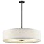 Transitional Olde Bronze 30" Drum Pendant with White Shade