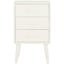 Pomona Antique White Mid-Century 3-Drawer Transitional Accent Table