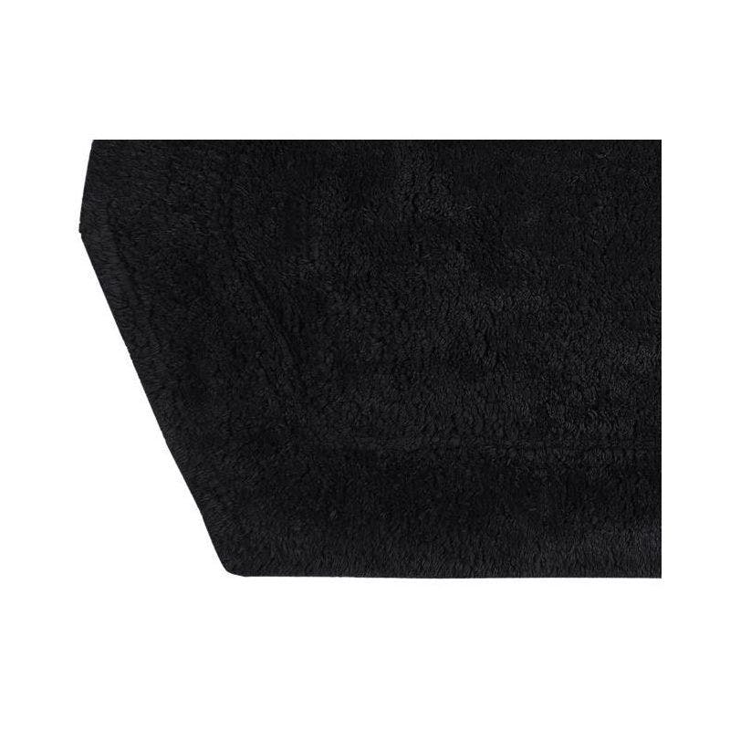 Luxurious Waterford Soft Plush Black Cotton Bath Rug
