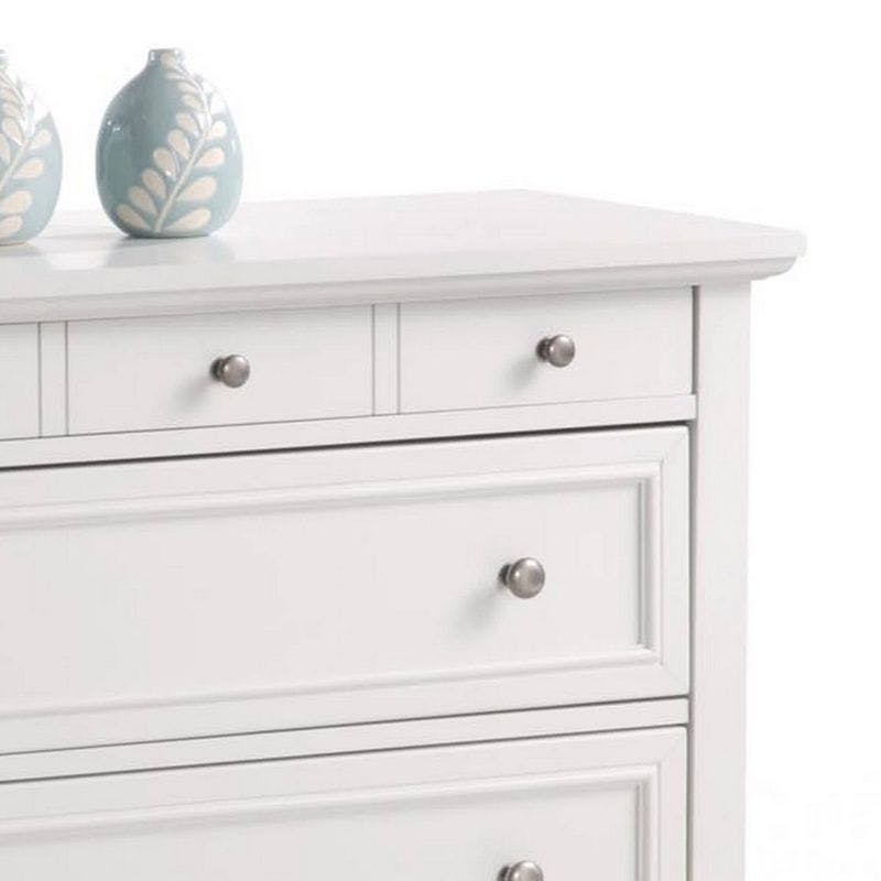 Cottage Charm Off-White Storage Chest with Felt-Lined Drawer