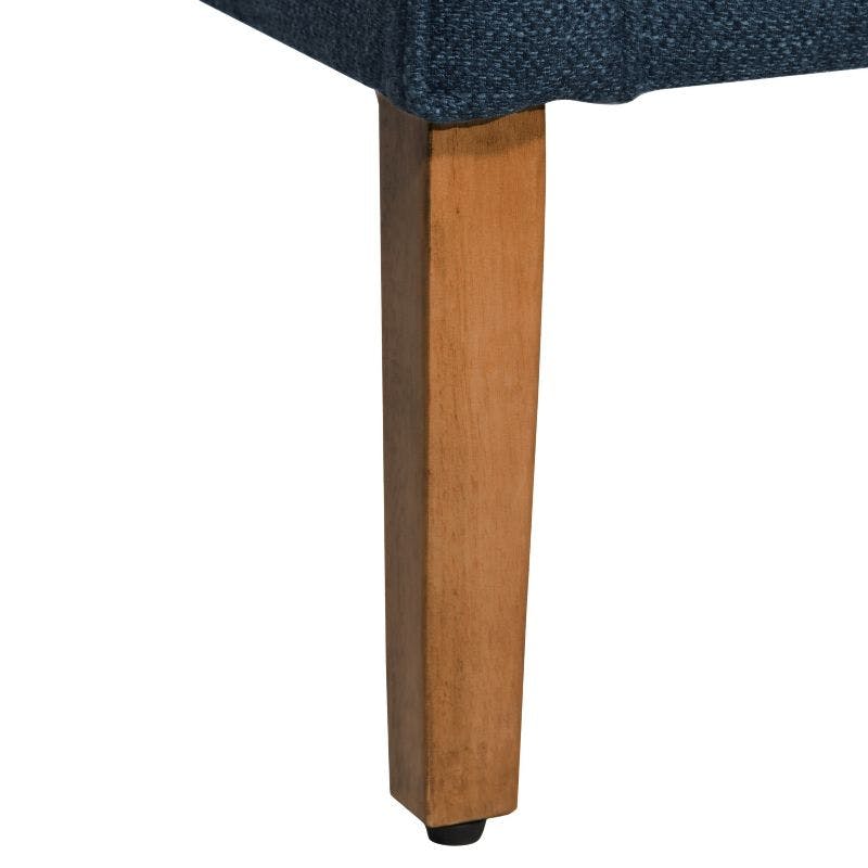 Navy Blue Modern Barrel Wooden Accent Chair
