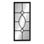 Cassat Contemporary Black Windowpane Full-Length Wall Mirror
