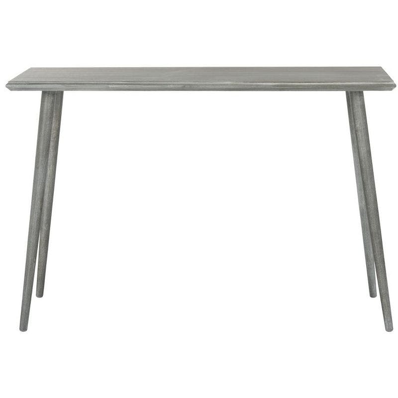 Transitional Slate Grey Rectangular Pine Console Table
