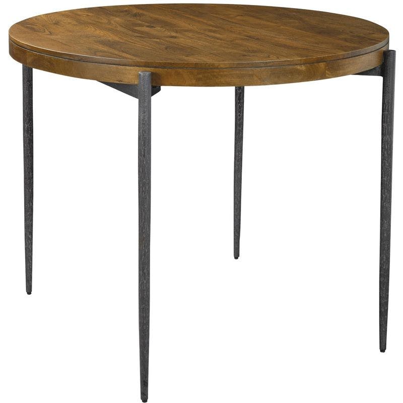 Transitional Industrial 45" Round Mango Wood Pub Table