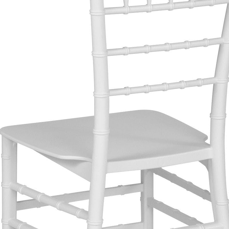Elegant White Resin Spindle Chiavari Chair for Events