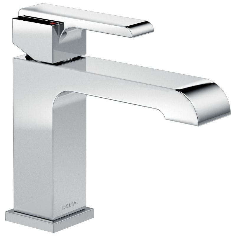 Sleek Modern 7" Chrome Single-Hole Brass Bathroom Faucet