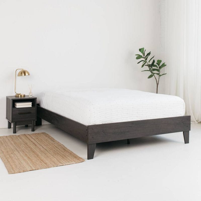 Harmony Gray Queen Platform Bed with Storage Drawers