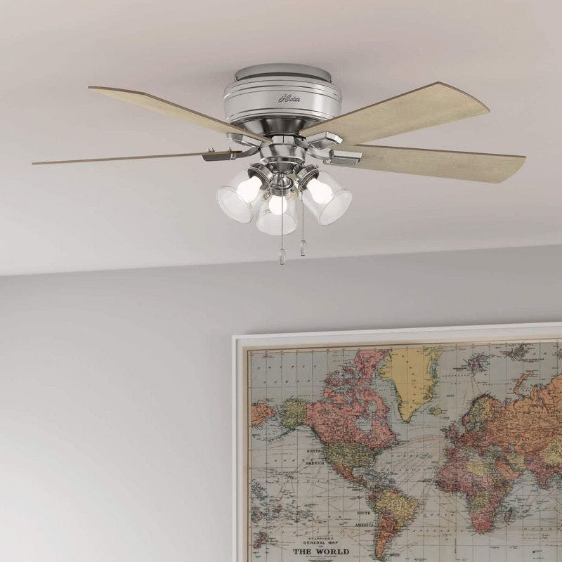 Brushed Nickel 52" Crestfield Ceiling Fan with LED Light and Reversible Blades