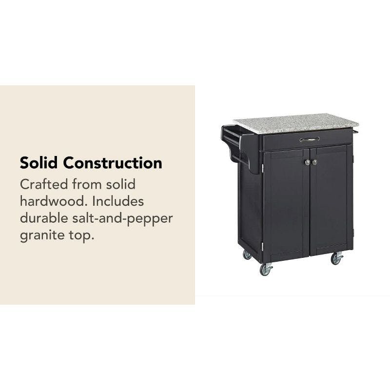 Granite Top Multi-Utility Kitchen Cart with Spice Rack and Storage