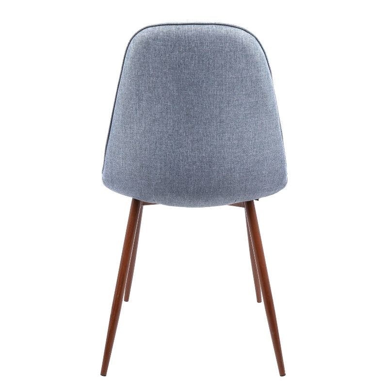 Transitional High-Back Upholstered Side Chair in Blue