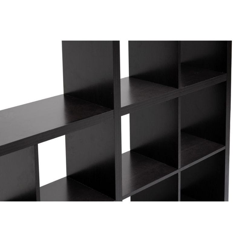 Sunna 12-Cube Dark Brown Modern Display Shelving Unit