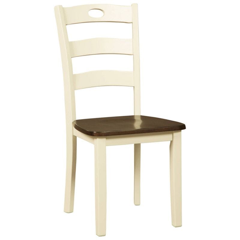 Cottage Charm Two-Tone Ladderback Wood Side Chair, Set of 2