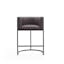 Cosmopolitan Pebble Faux Leather 24" Counter Stool with Metal Frame
