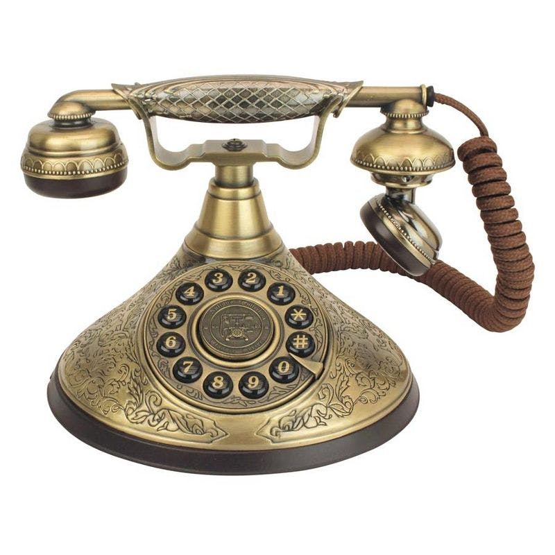 Versailles Palace Antique Brass 6" Corded Telephone