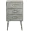 Pomona Slate Grey 3-Drawer Transitional Accent Table