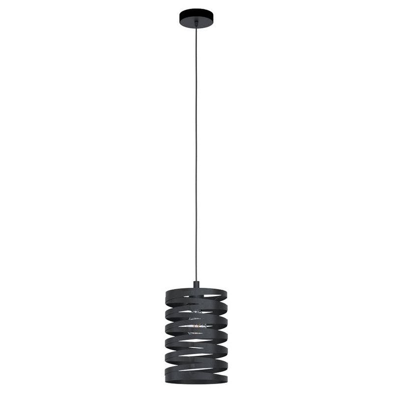 Cremella Contemporary Mini Drum Pendant with Adjustable Black Cord