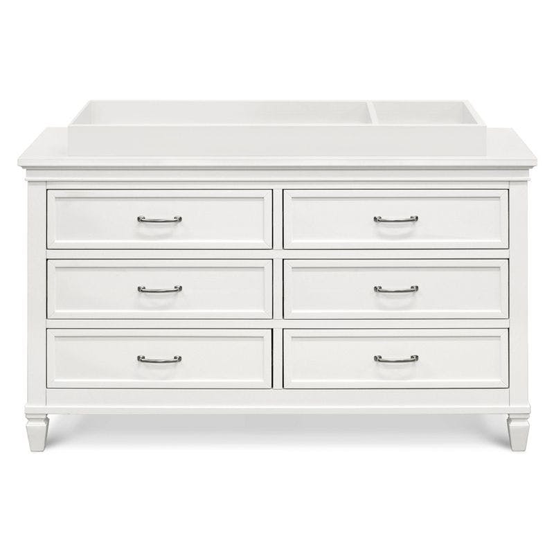 Elegant French Country Warm White 6-Drawer Nursery Dresser