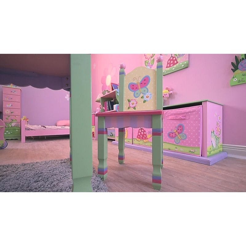 Bright Garden 36" Pink Adjustable Cube Wooden Kids' Bookshelf