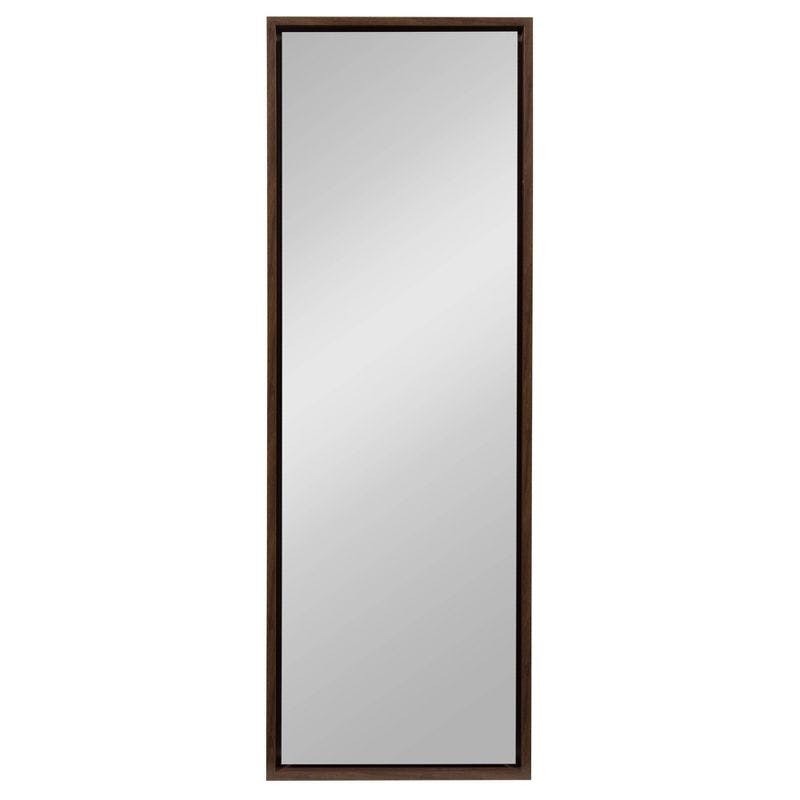 Evans 53'' Full-Length Walnut Brown Wood Framed Mirror