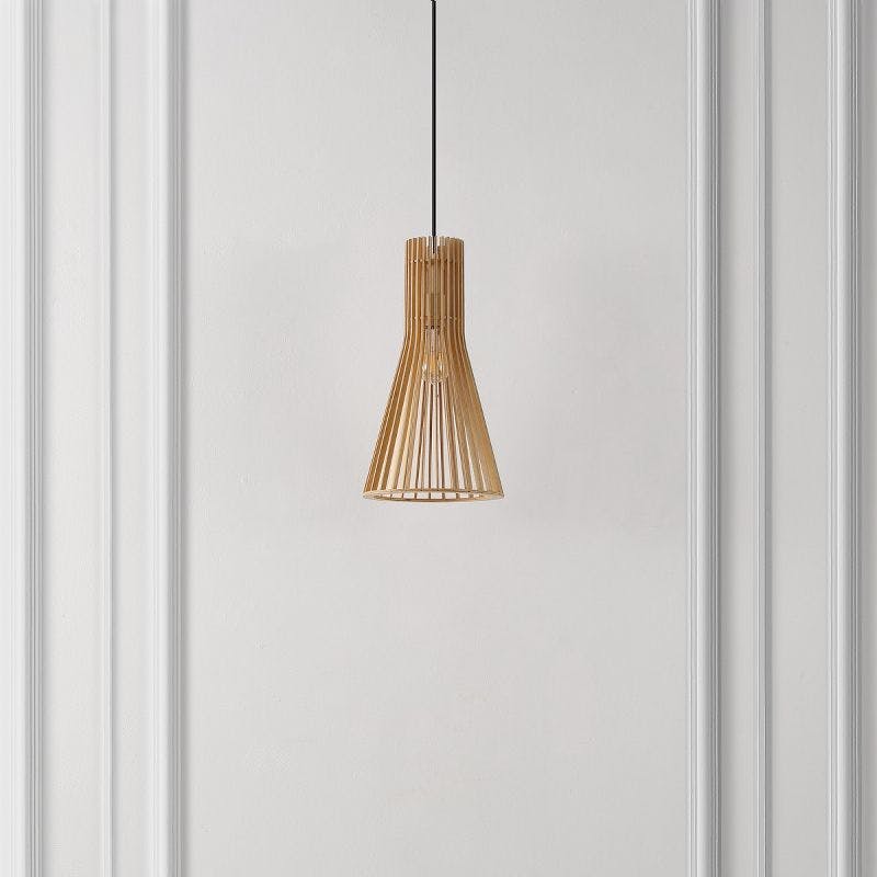 Sonjay 10" Extendable LED Pendant in Natural Brown