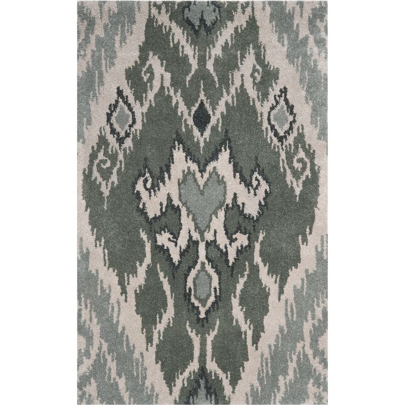 Hand-Tufted Capri Elegance Multi-Grey Wool and Viscose Silk Rug