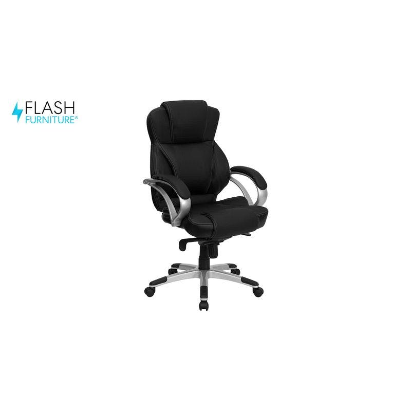 Contemporary High-Back Black LeatherSoft Executive Swivel Office Chair