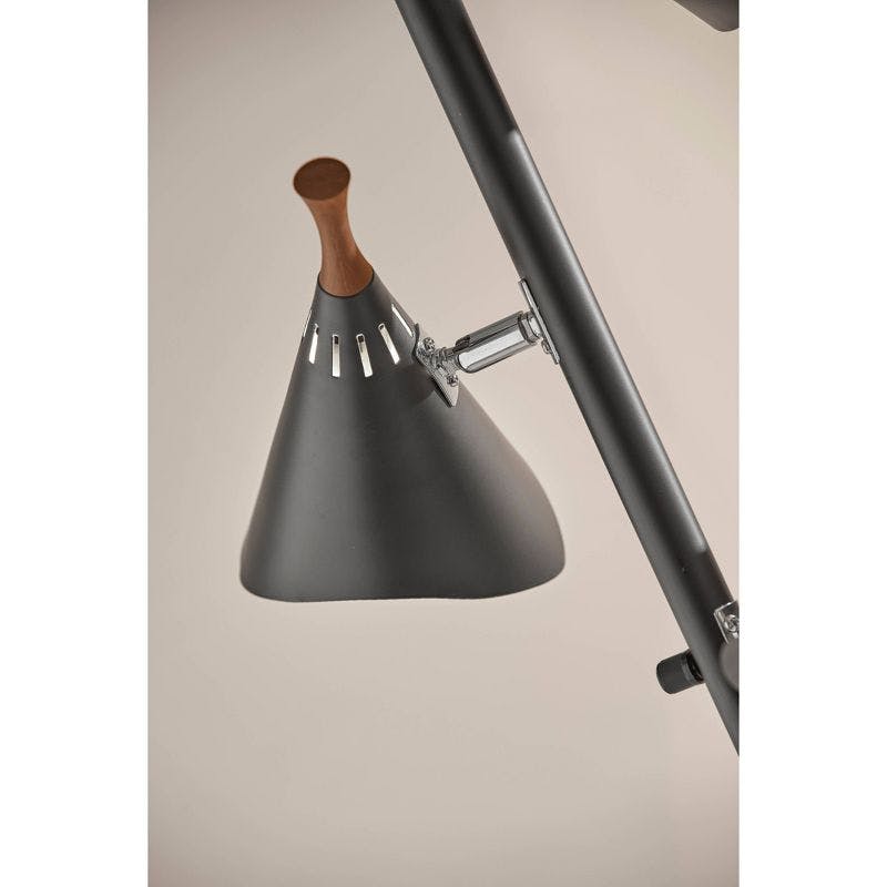 Draper 68'' Black Adjustable Multi-Head Metal Floor Lamp