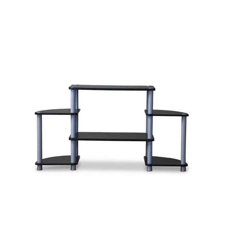 Orbit Black and Silver Neo-Space-Age 3-Tier TV Stand