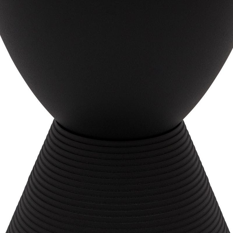 Boyd 12" Modern Round Black Plastic Versatile Side Table