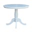 Cottage Charm White Solid Wood 38" Round Dining Table