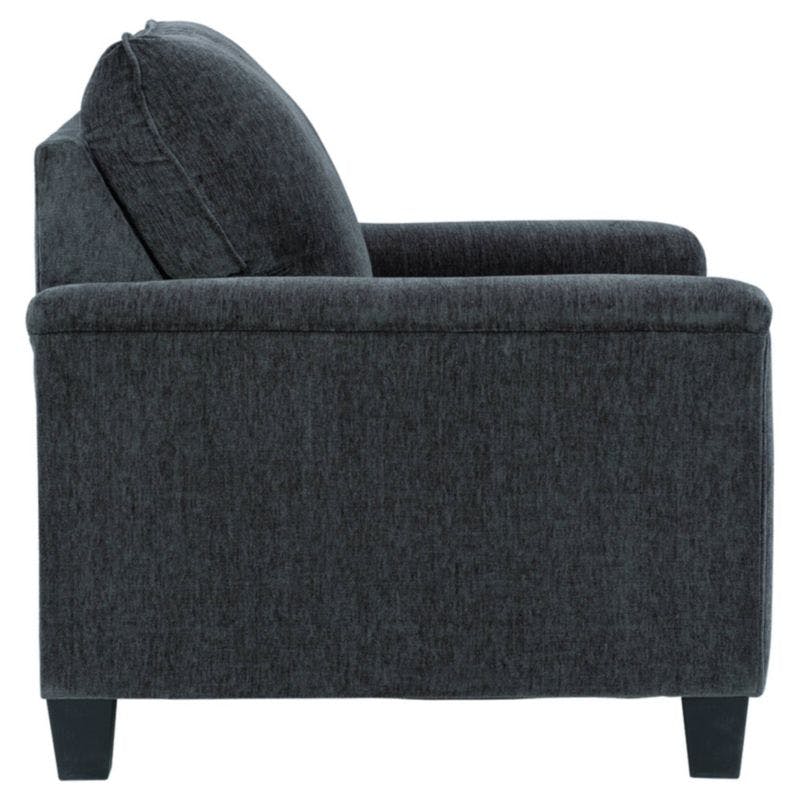 Contemporary Abinger 41" Gray Microfiber Accent Chair