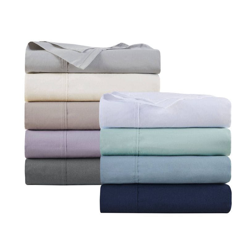 Luxurious Full/Double White Cotton Percale Sheet Set