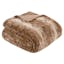 Luxurious Oversized Beige Faux Fur & Mink Reversible Throw Blanket
