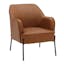 Daniella 27'' Camel Faux Leather Contemporary Accent Chair