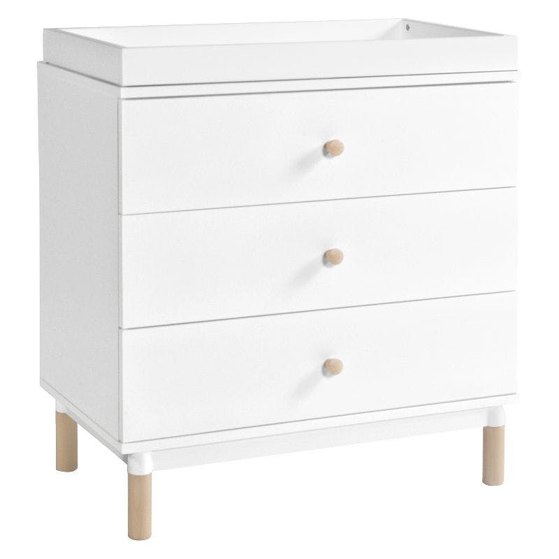 Gelato 3-Drawer White Dresser with Removable Changing Tray