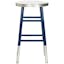 Transitional Blue and Silver Metal Counter Stool 24"