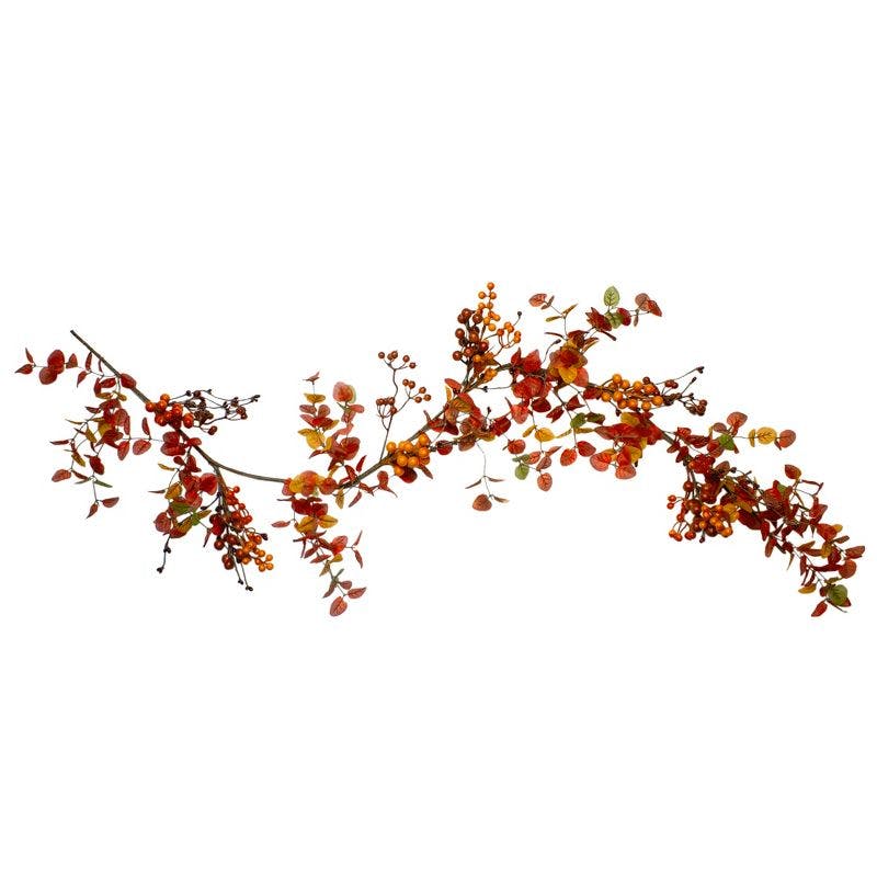 Autumn Elegance 13.6'' Red and Orange Berry Fall Garland
