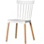 Windsor White Slat Wood Side Chair - Classic Mid-Century