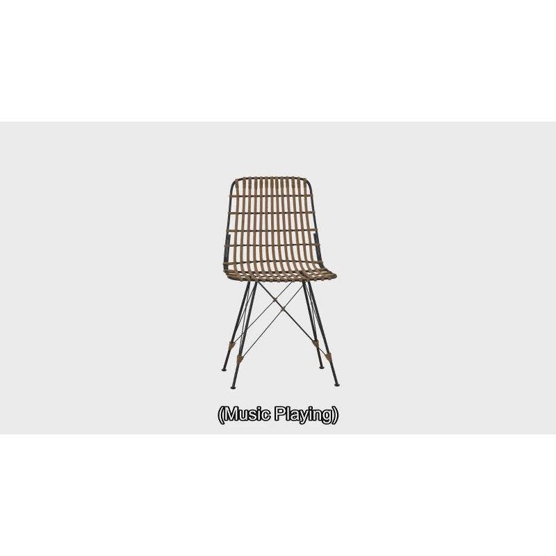 Transitional Windsor Low Slat Side Chair in Natural Brown Wash