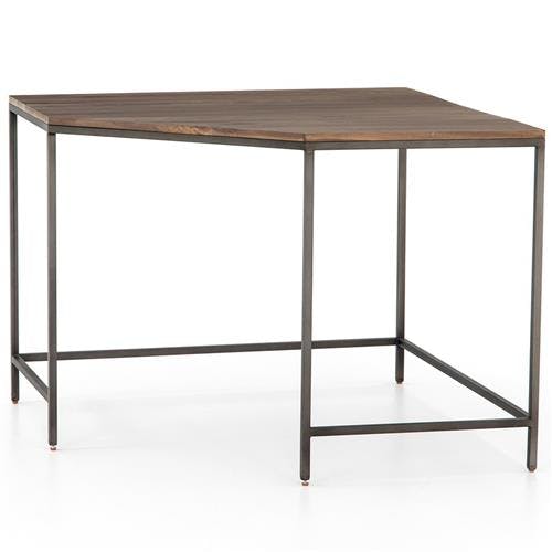 Auburn Poplar Contemporary 41" Home Office Desk with Leather Pulls