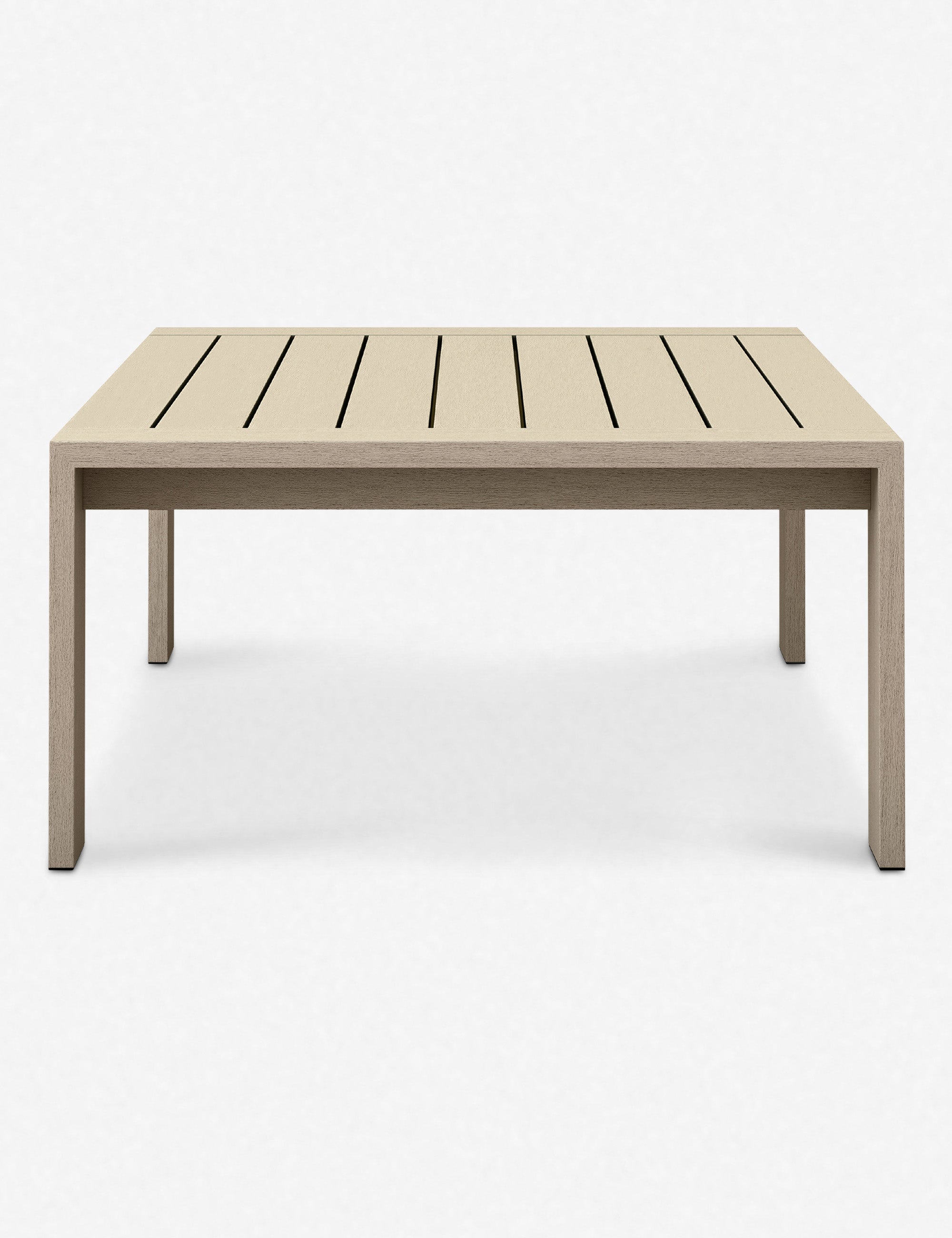 Architectural Teak Wood Rectangular Coffee Table, Brown