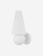 Elegant White Linen Tapered Shade Dimmable Wall Sconce