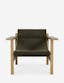 Cedar Green Sustainably Sourced Wood and Leather Accent Chair