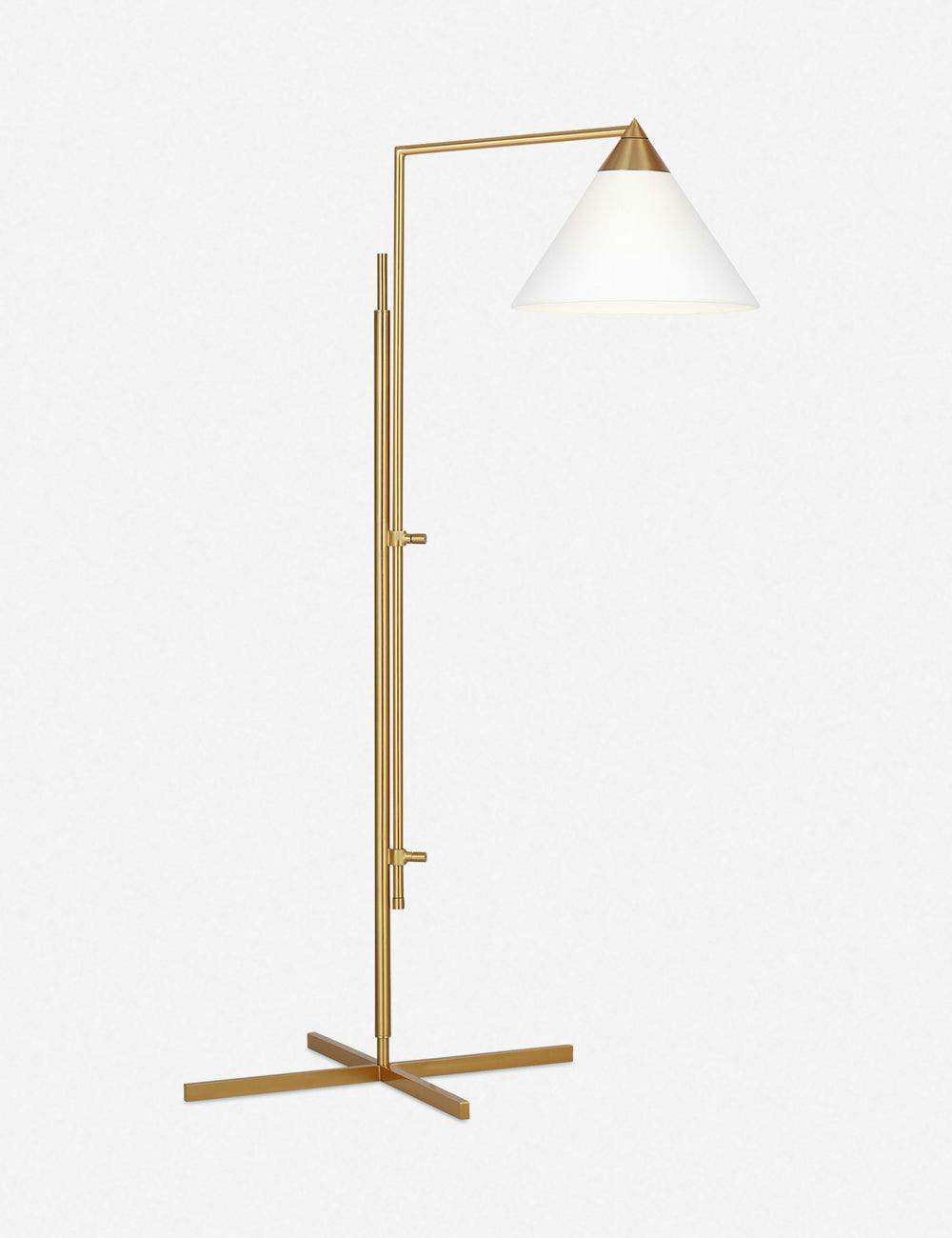 Franklin Adjustable Task Floor Lamp in Burnished Brass