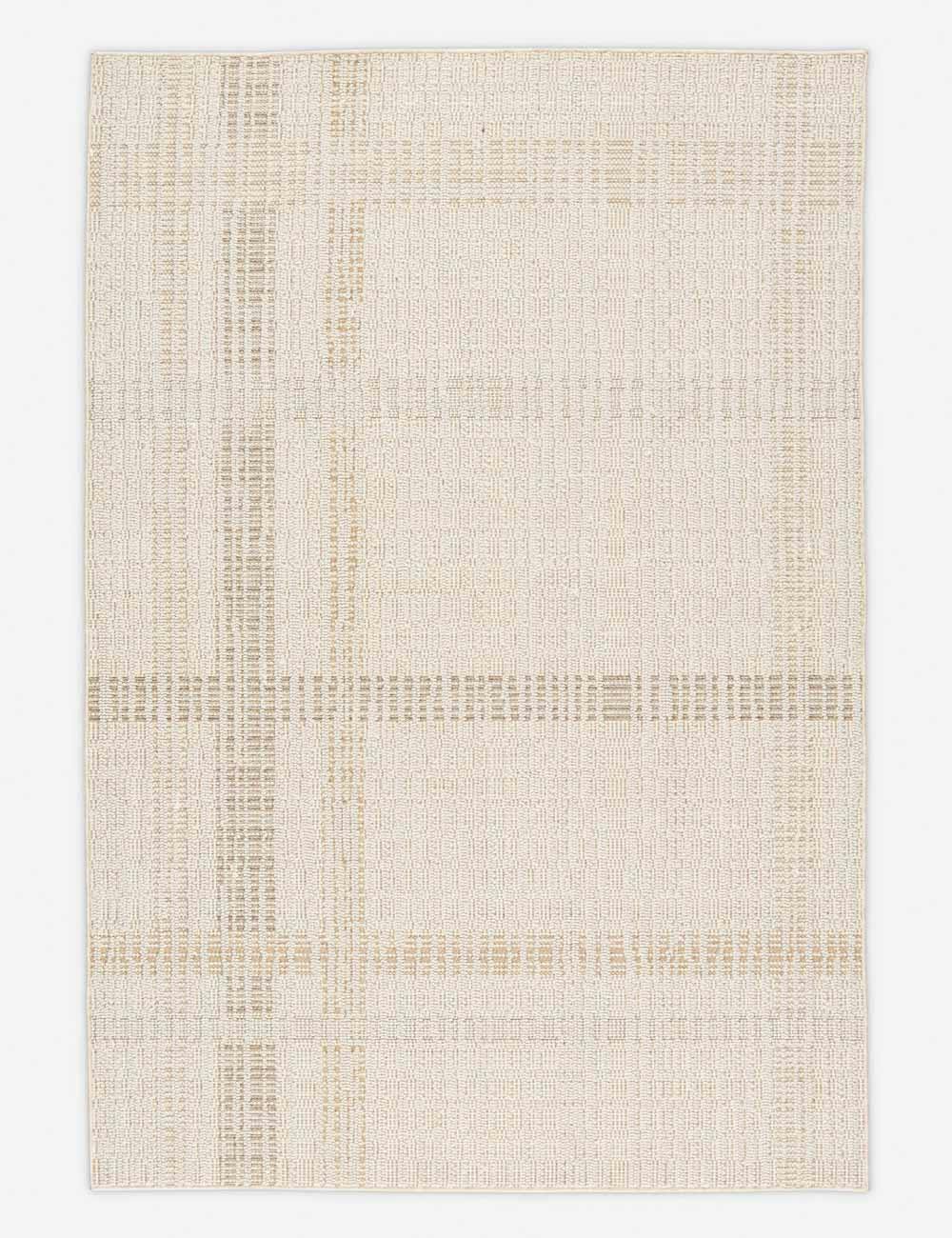 Jinlee Stripe Beige & Light Brown 8' x 10' Synthetic Area Rug