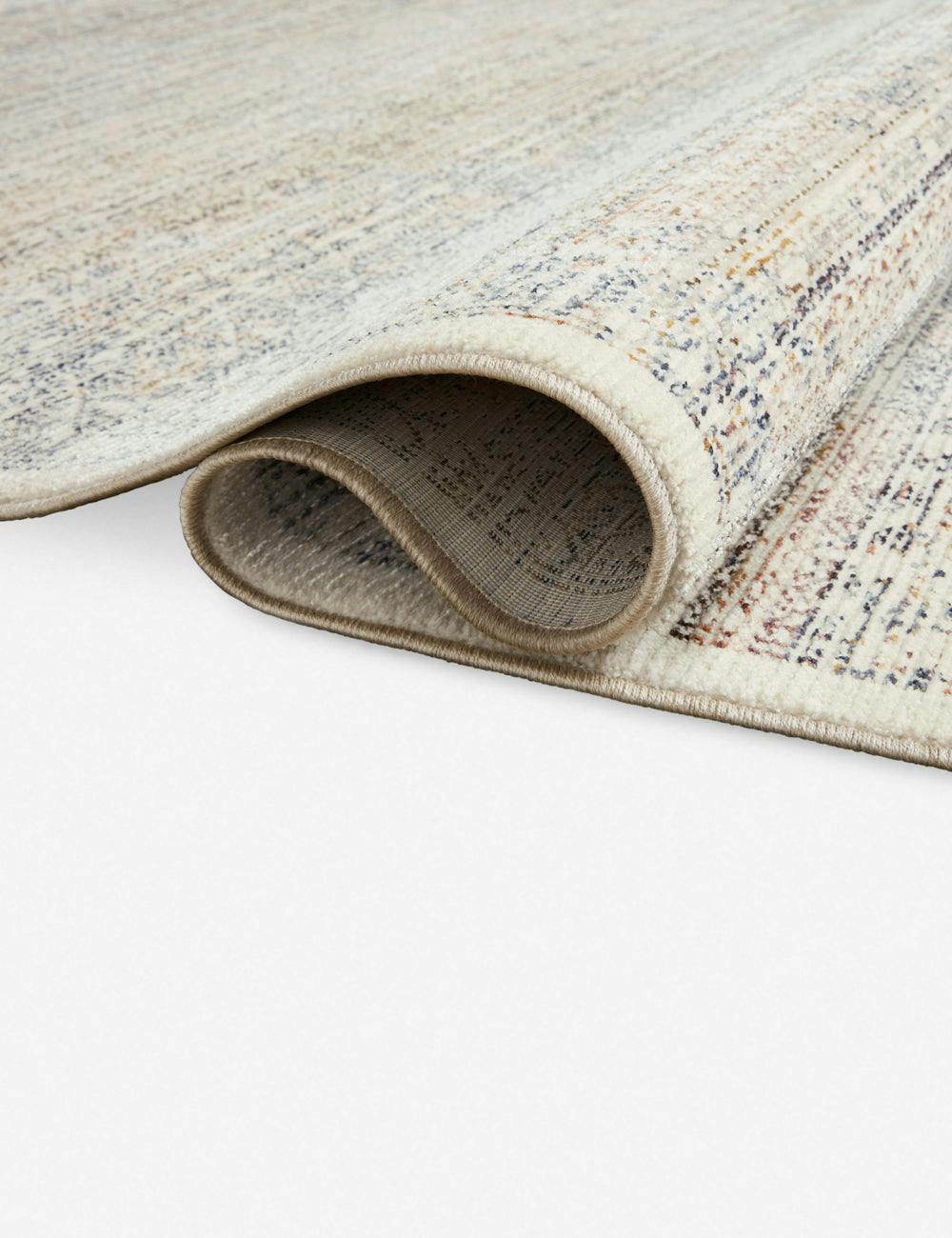 Zuma Ivory Multicolor Easy-Care Synthetic Runner Rug, 2'7" x 12'