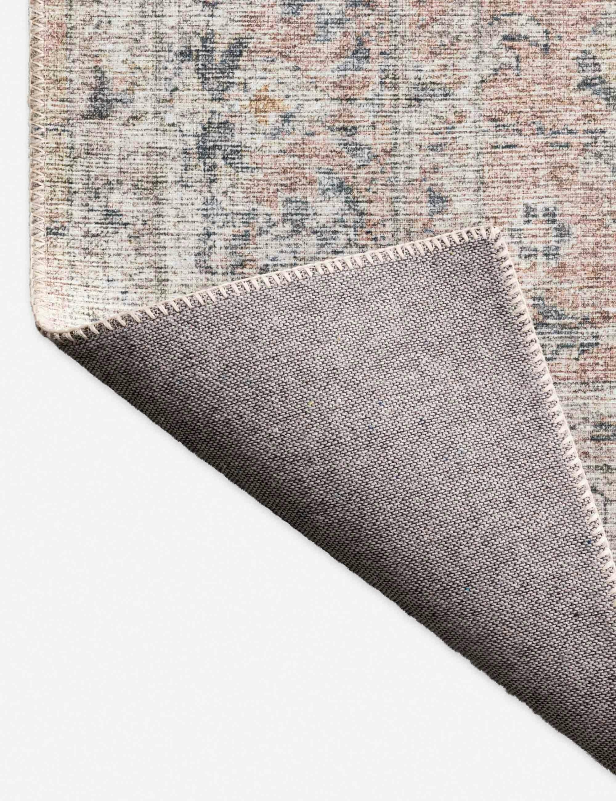 Elysian Blush and Grey 4' x 6' Wool-Synthetic Blend Area Rug